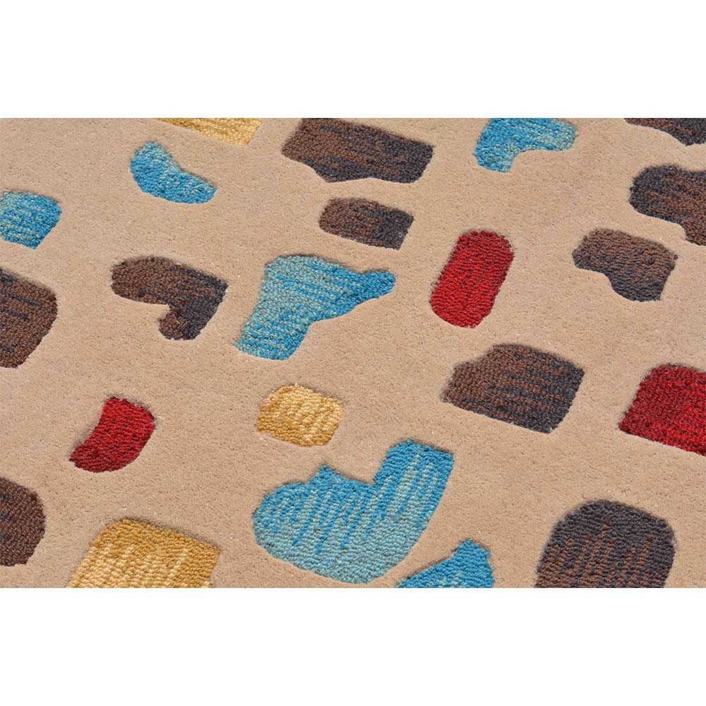 Rugs, (Presto) ICHT1431C4X6, Multicolor Abstract Hand Tufted Wool Carpet -EL15963-48X72 inches