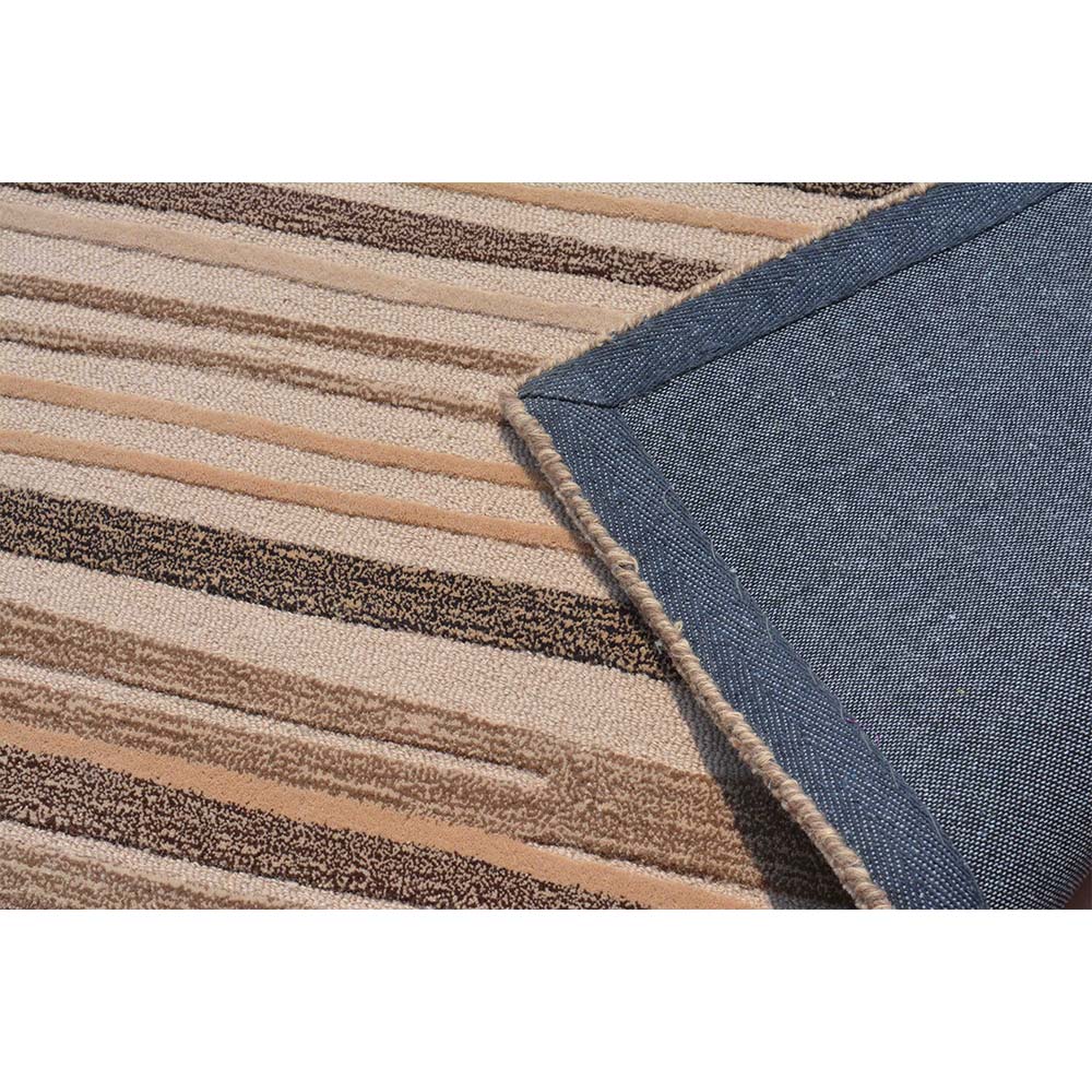 Rugs, (Presto) ICHT1442C5X8, Brown & Beige Abstract Hand Tufted Wool Carpet-EL15964-60X96 inches