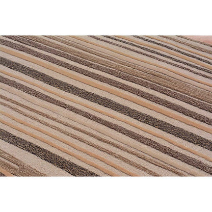 Rugs, (Presto) ICHT1442C5X8, Brown & Beige Abstract Hand Tufted Wool Carpet-EL15964-60X96 inches