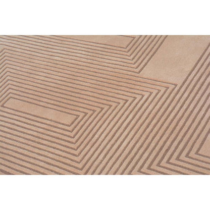 Rugs, (Presto) ICHT1460C5X8, Beige Geometric Hand Tufted Wool Carpet-EL15965-60X96 inches
