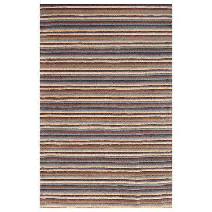 Rugs, (Presto) ICHT1482C5X7, Multicolor Stripe Hand Tufted Wool Carpet - EL15967