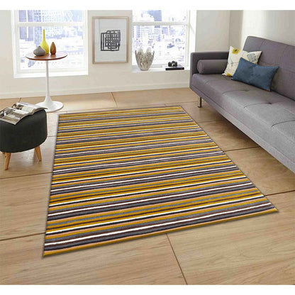 Rugs, (Presto) ICHT1483C4X6, Multicolor Stripe Hand Tufted Wool Carpet - EL15968
