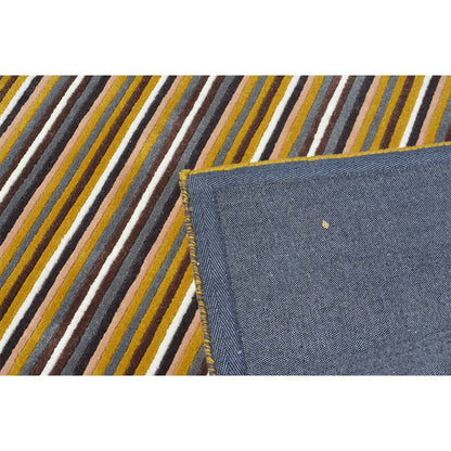 Rugs, (Presto) ICHT1483C4X6, Multicolor Stripe Hand Tufted Wool Carpet - EL15968