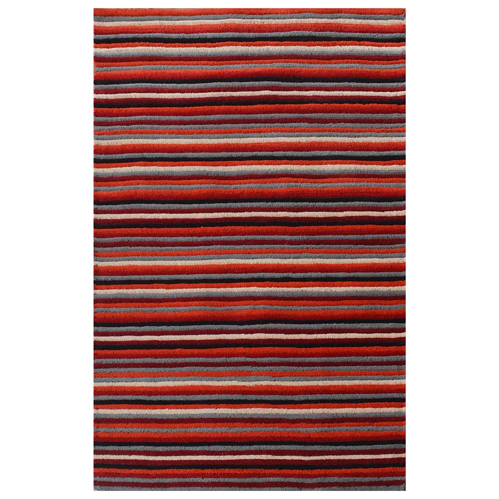 Rugs, (Presto) ICHT1486C4X6, Multicolor  Stripe Hand Tufted Wool Carpet - EL15969