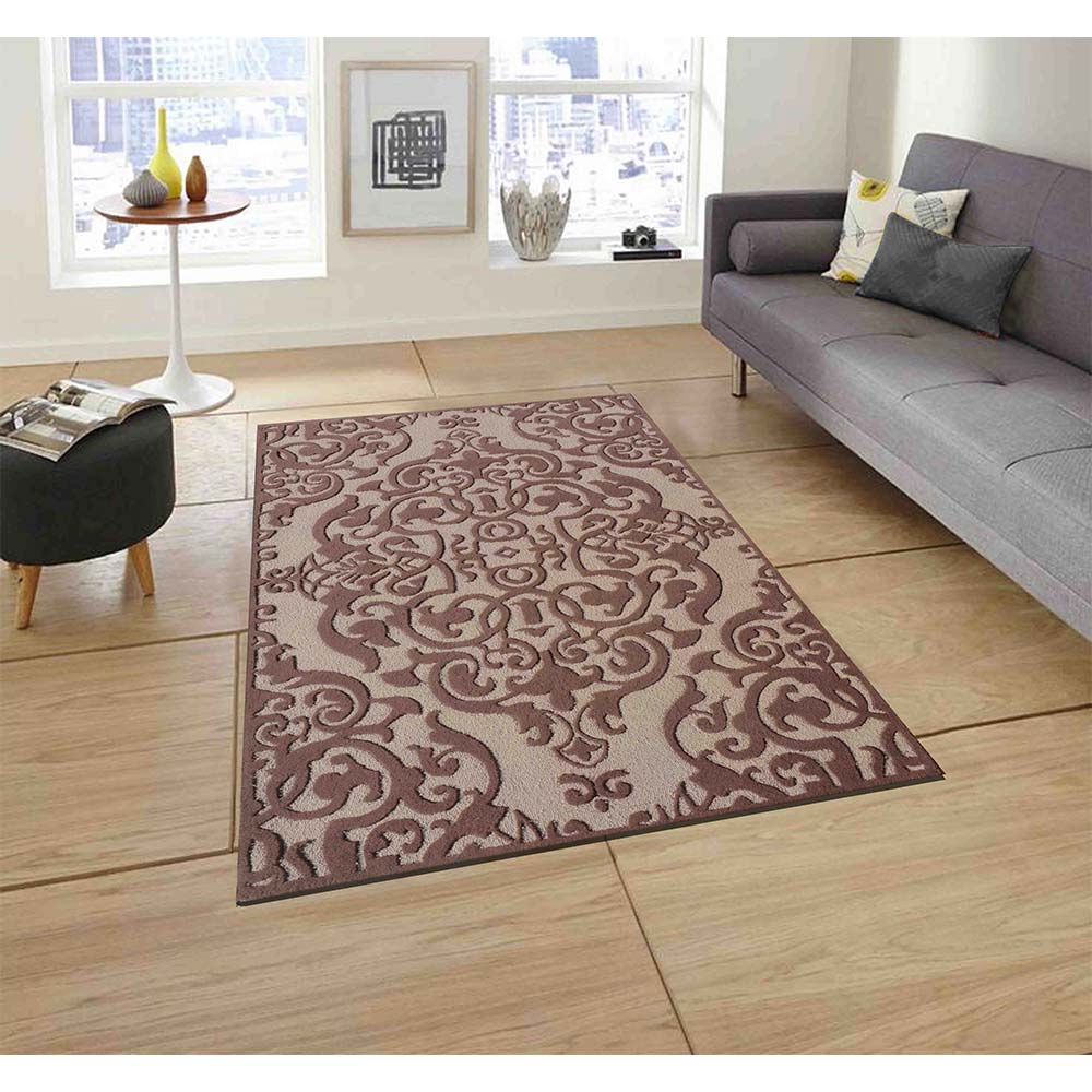 Rugs, (Presto) ICHT1502C6X9, Mouse & Beige Color Traditional Hand Tufted Wool Carpet - EL15970