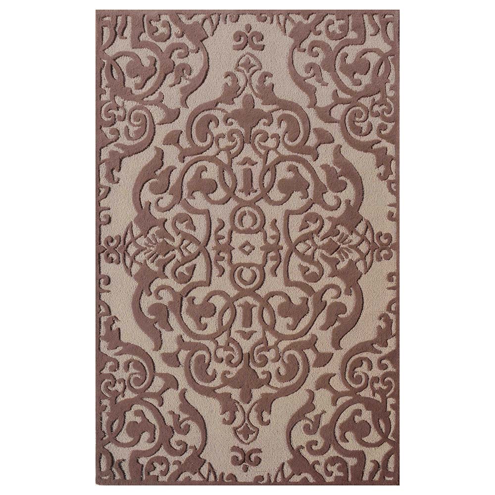 Rugs, (Presto) ICHT1502C4X6, Mouse & Beige Color Traditional Hand Tufted Wool Carpet - EL15970