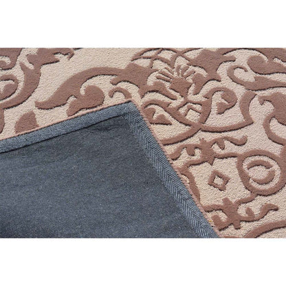 Rugs, (Presto) ICHT1502C4X6, Mouse & Beige Color Traditional Hand Tufted Wool Carpet - EL15970