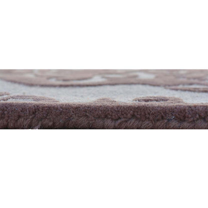 Rugs, (Presto) ICHT1502C6X9, Mouse & Beige Color Traditional Hand Tufted Wool Carpet - EL15970