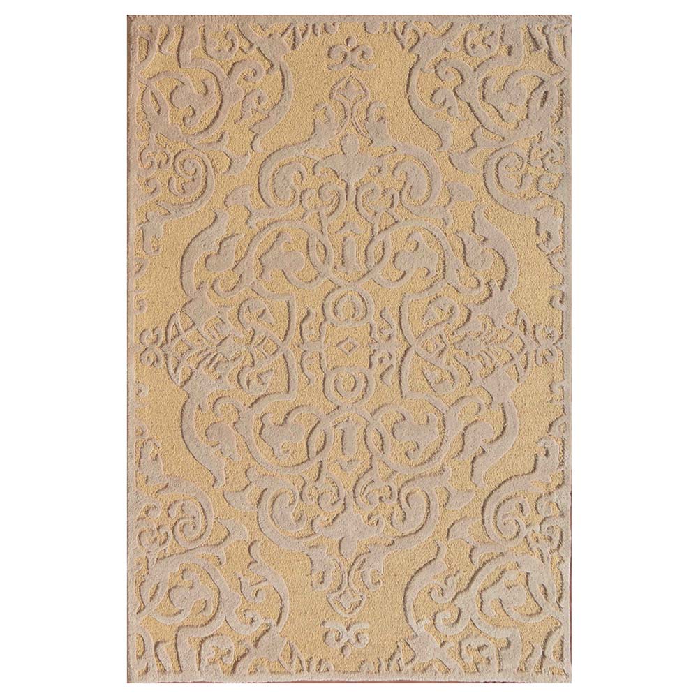 Rugs, (Presto) ICHT1503C5X7, Gold & Beige Color Traditional Hand Tufted Wool Carpet - EL15971