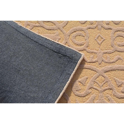 Rugs, (Presto) ICHT1503C5X7, Gold & Beige Color Traditional Hand Tufted Wool Carpet - EL15971