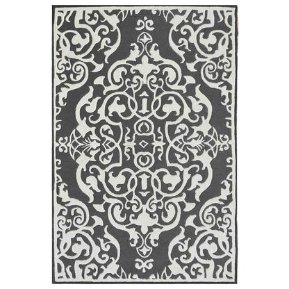 Rugs, (Presto) ICHT1505C4X6, Grey & White Color Traditional Hand Tufted Wool Carpet - EL15972