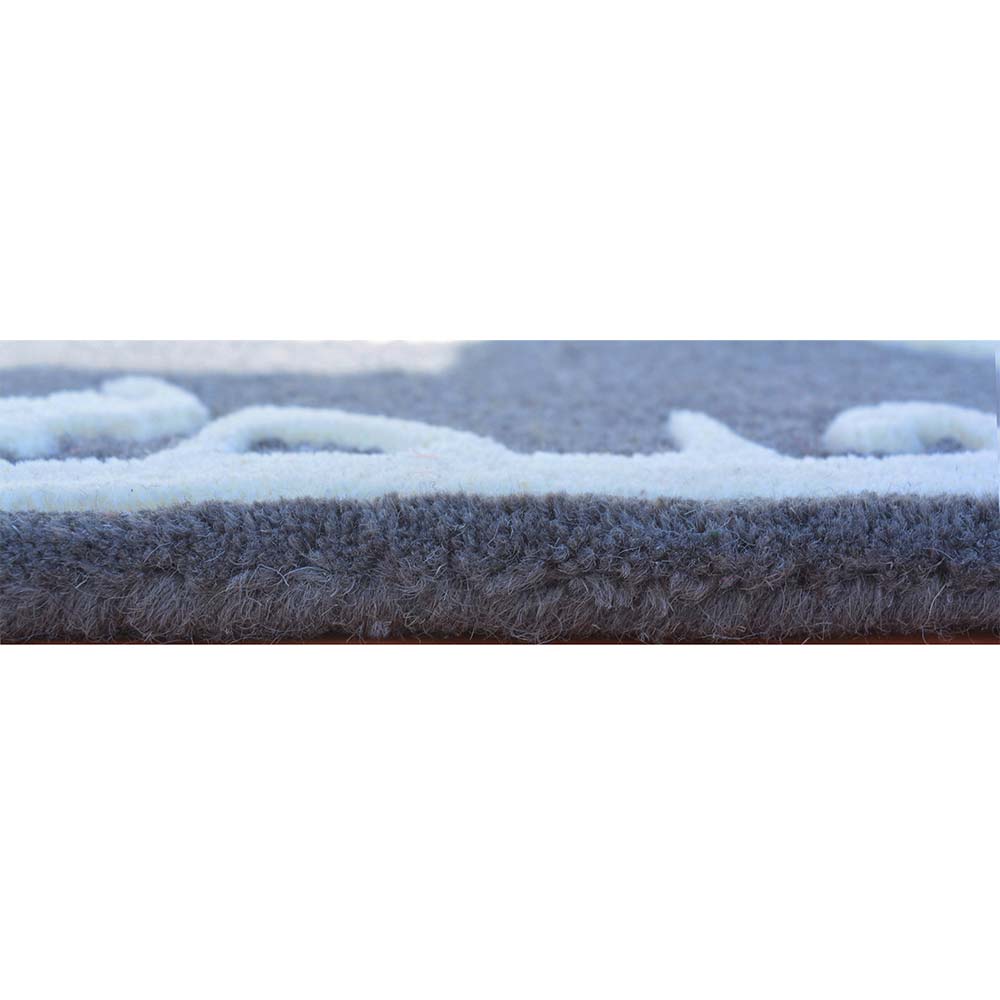 Rugs, (Presto) ICHT1505C6X9, Grey & White Color Traditional Hand Tufted Wool Carpet - EL15972