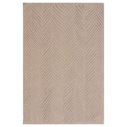 Rugs, (Presto) ICHT1543C5X7, Beige Color Abstract Hand Tufted Wool Carpet - EL15976