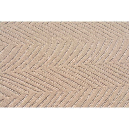 Rugs, (Presto) ICHT1543C4X6, Beige Color Abstract Hand Tufted Wool Carpet - EL15976