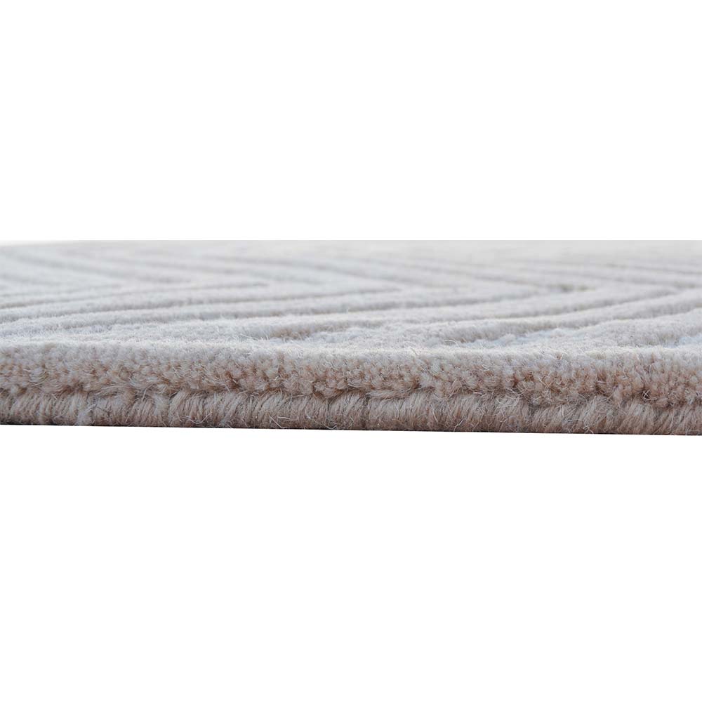 Rugs, (Presto) ICHT1543C5X7, Beige Color Abstract Hand Tufted Wool Carpet - EL15976