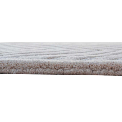 Rugs, (Presto) ICHT1543C5X7, Beige Color Abstract Hand Tufted Wool Carpet - EL15976
