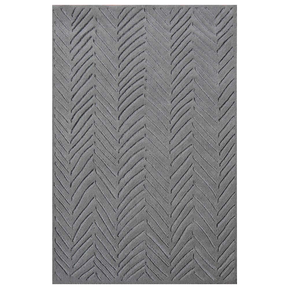Rugs, (Presto) ICHT1545C6X9, Grey Color Abstract Hand Tufted Wool Carpet - EL15977
