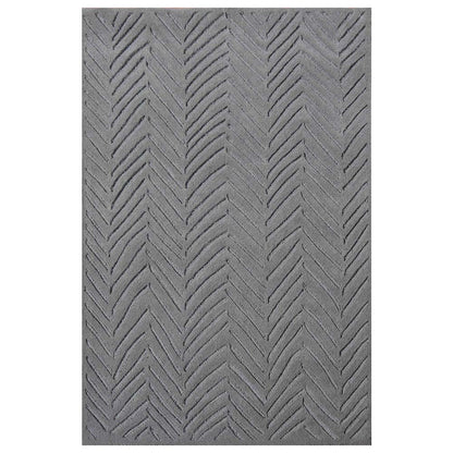 Rugs, (Presto) ICHT1545C6X9, Grey Color Abstract Hand Tufted Wool Carpet - EL15977