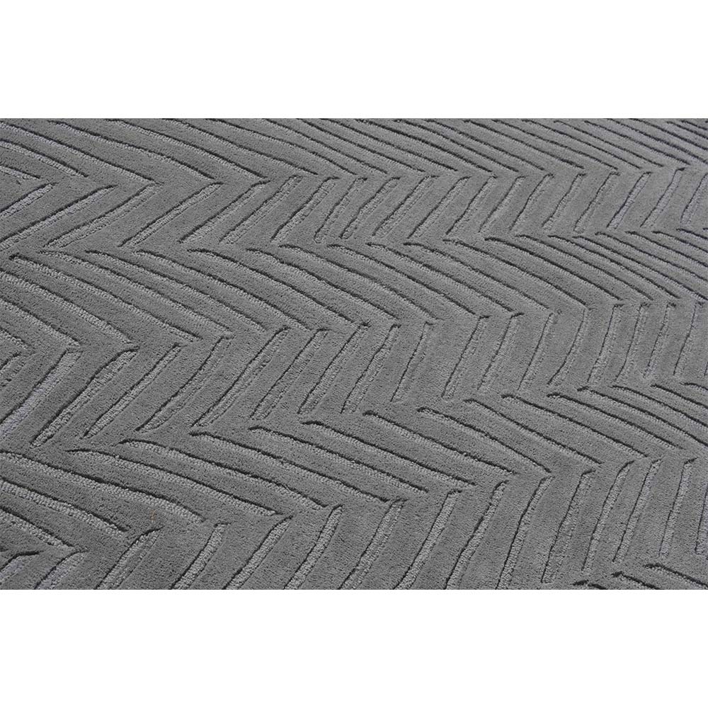 Rugs, (Presto) ICHT1545C5X7, Grey Color Abstract Hand Tufted Wool Carpet - EL15977