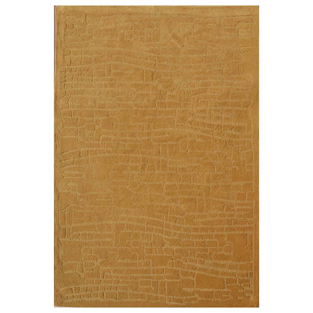 Rugs, (Presto) ICHT1563C5X7, Gold Color Abstract Hand Tufted Wool Carpet - EL15979