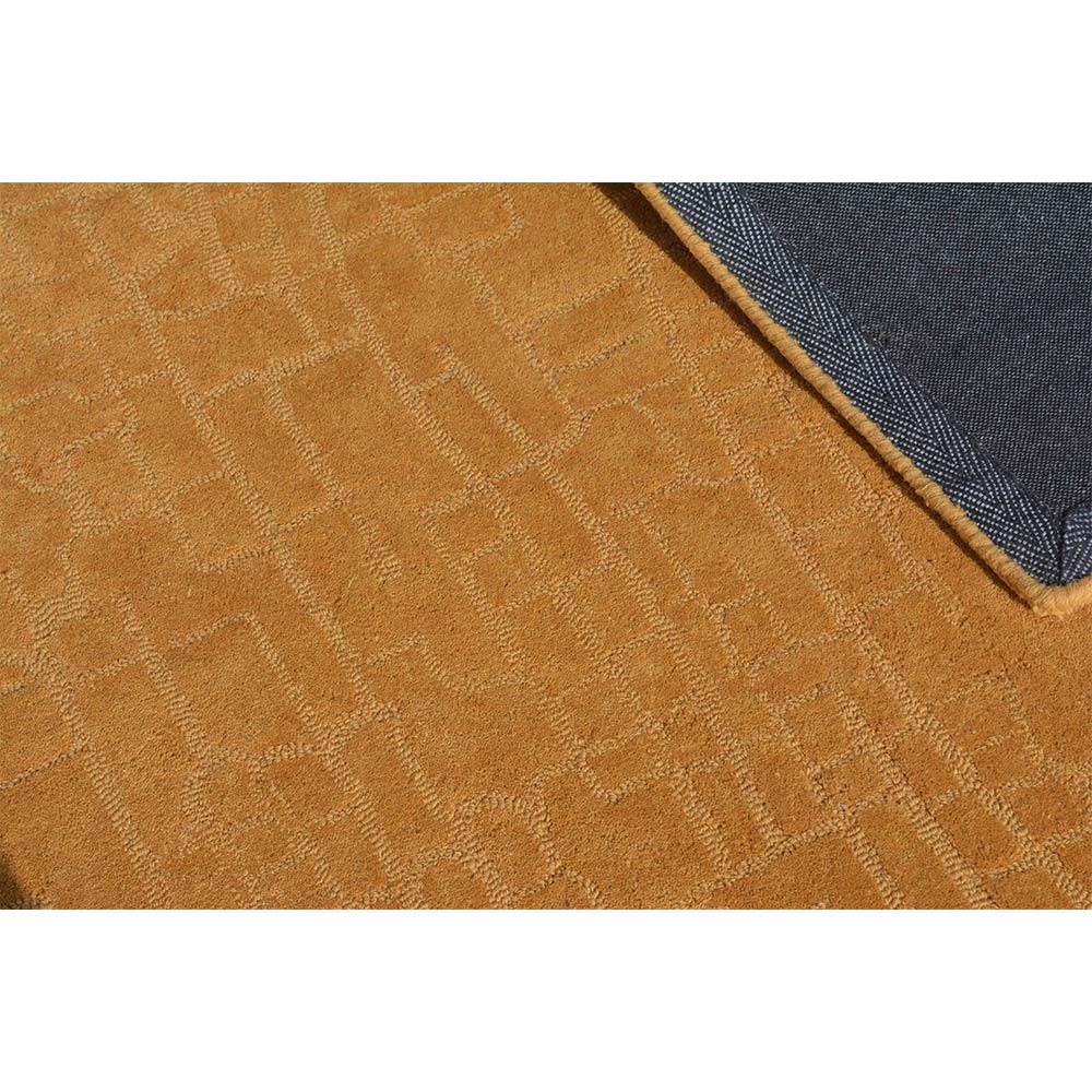 Rugs, (Presto) ICHT1563C3X5, Gold Color Abstract Hand Tufted Wool Carpet - EL15979