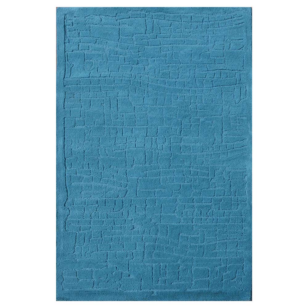 Rugs, (Presto) ICHT1569C3X5, Blue Color Abstract Hand Tufted Wool Carpet - EL15980