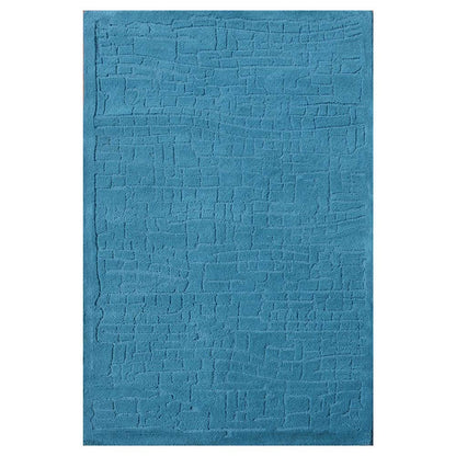 Rugs, (Presto) ICHT1569C3X5, Blue Color Abstract Hand Tufted Wool Carpet - EL15980