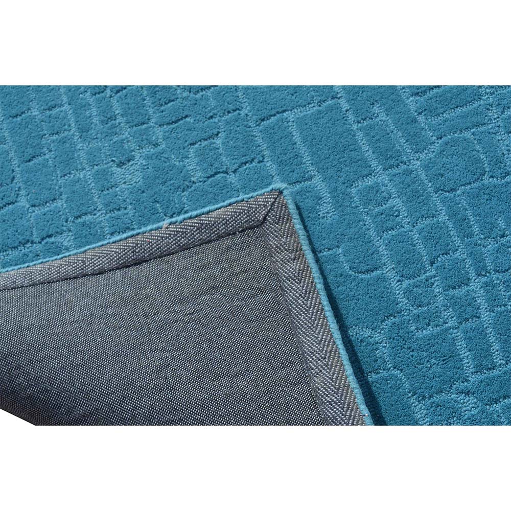 Rugs, (Presto) ICHT1569C3X5, Blue Color Abstract Hand Tufted Wool Carpet - EL15980