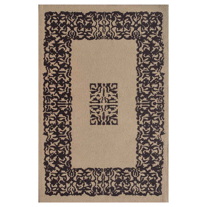 Rugs, (Presto) ICHT1572C6X9, Brown & Beige Color Traditional Hand Tufted Wool Carpet - EL15981