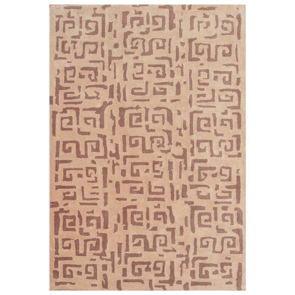 Rugs, (Presto) ICHT1583C6X9, Mouse & Beige Color Abstract Hand Tufted Wool Carpet - EL15982