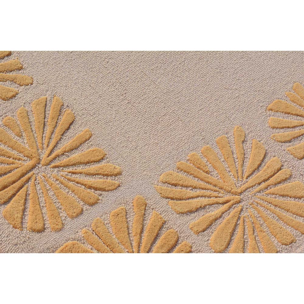 Rugs, (Presto) ICHT1593C5X7, Gold & Beige Color Abstract Hand Tufted Wool Carpet - EL15983