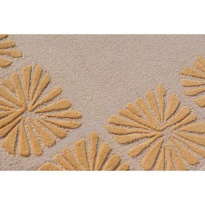 Rugs, (Presto) ICHT1593C5X7, Gold & Beige Color Abstract Hand Tufted Wool Carpet - EL15983