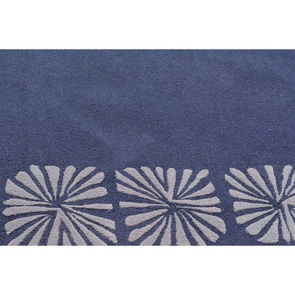 Rugs, (Presto) ICHT1599C4X6, Blue & Silver Color Abstract Hand Tufted Wool Carpet - EL15985