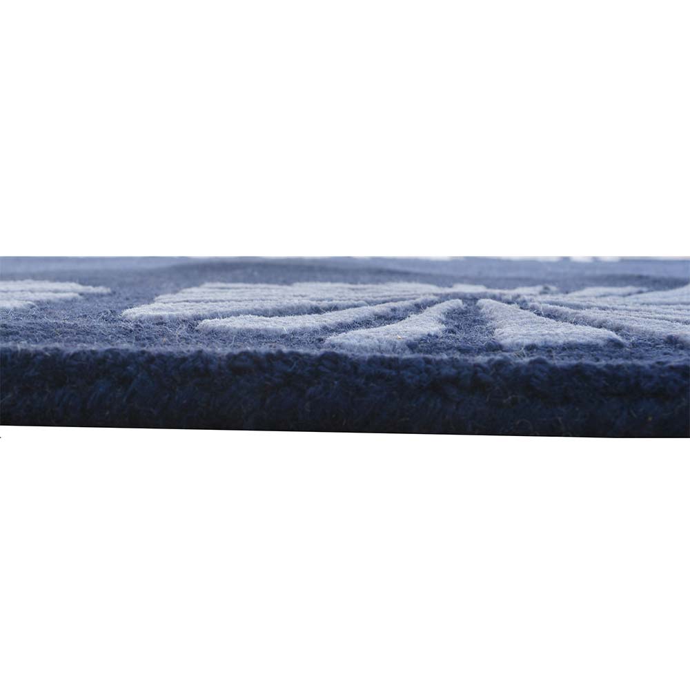 Rugs, (Presto) ICHT1599C4X6, Blue & Silver Color Abstract Hand Tufted Wool Carpet - EL15985