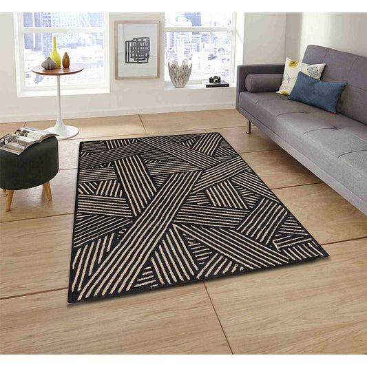 Rugs, (Presto) ICHT1615C4X6, Red & Beige Color Geometric Hand Tufted Wool Carpet - EL15988