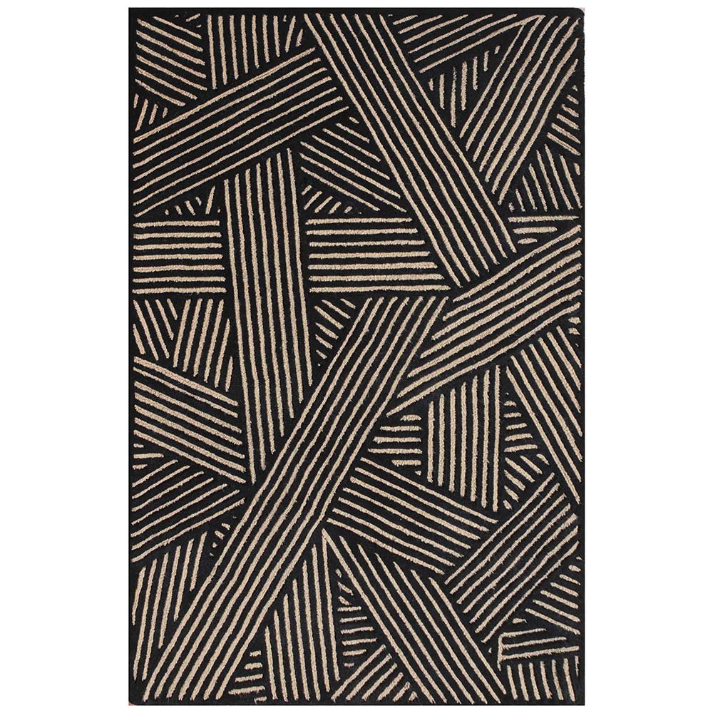 Rugs, (Presto) ICHT1615C6X9, Red & Beige Color Geometric Hand Tufted Wool Carpet - EL15988