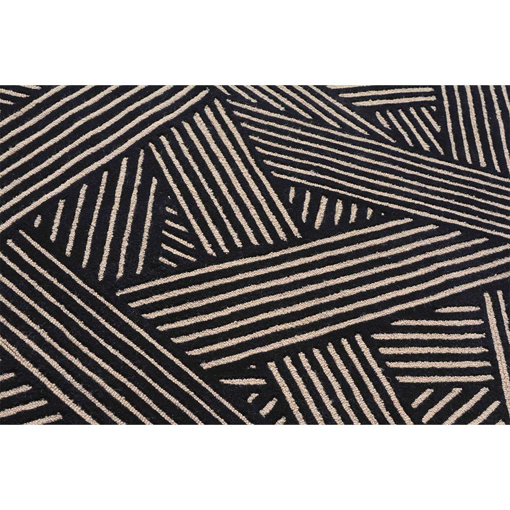 Rugs, (Presto) ICHT1615C5X7, Red & Beige Color Geometric Hand Tufted Wool Carpet- EL15988