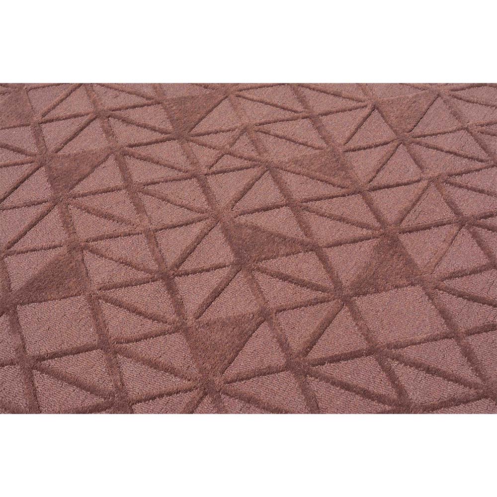 Rugs, (Presto) ICHT1622C3X5, Brown Color Geometric Hand Tufted Wool Carpet - EL15989