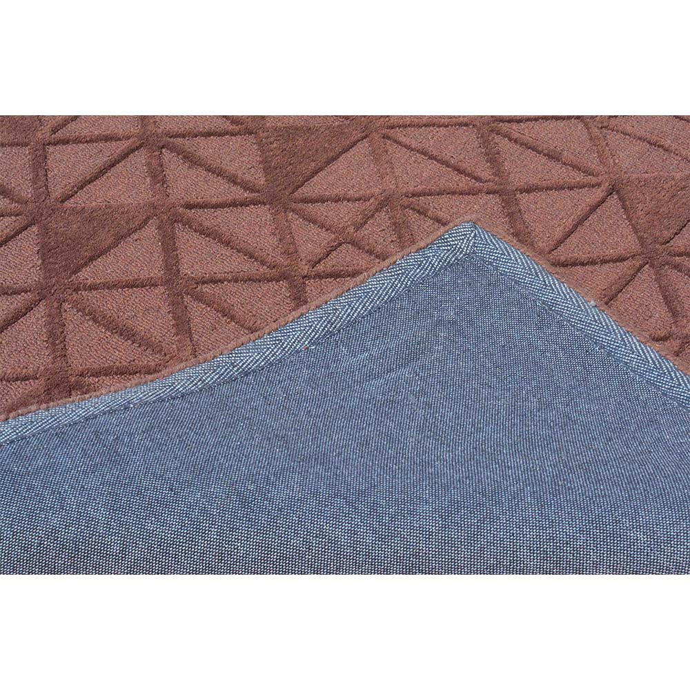 Rugs, (Presto) ICHT1622C3X5, Brown Color Geometric Hand Tufted Wool Carpet - EL15989