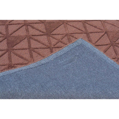 Rugs, (Presto) ICHT1622C3X5, Brown Color Geometric Hand Tufted Wool Carpet - EL15989