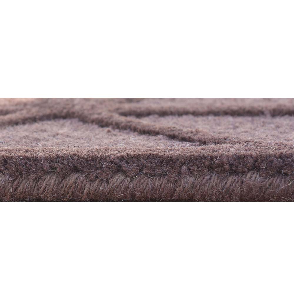 Rugs, (Presto) ICHT1622C3X5, Brown Color Geometric Hand Tufted Wool Carpet - EL15989