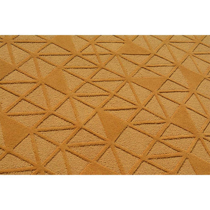 Rugs, (Presto) ICHT1623C5X7, Gold Color Geometric Hand Tufted Wool Carpet- EL15990