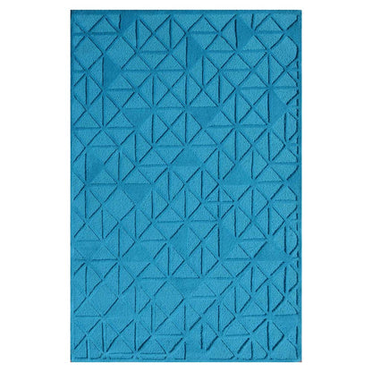 Rugs, (Presto) ICHT1629C5X7, Blue  Color Geometric Hand Tufted Wool Carpet- EL15991