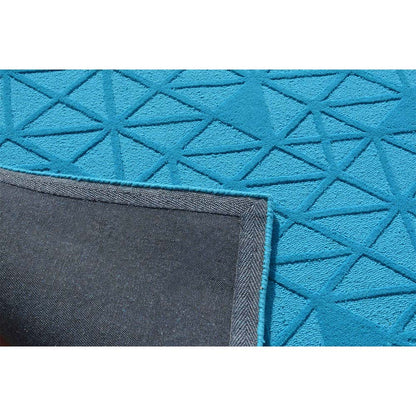 Rugs, (Presto) ICHT1629C6X9, Blue  Color Geometric Hand Tufted Wool Carpet - EL15991