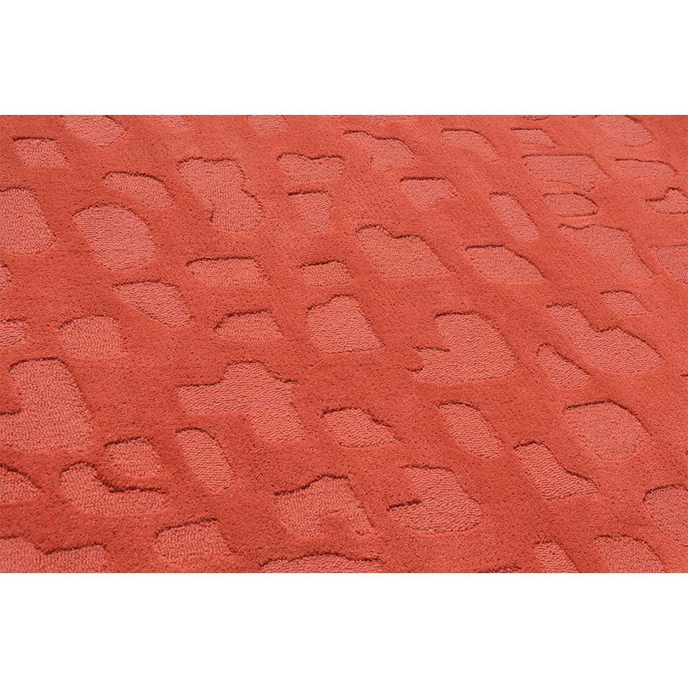 Rugs, (Presto) ICHT1636C4X6, Orange Color Abstract Hand Tufted Wool Carpet - EL15992