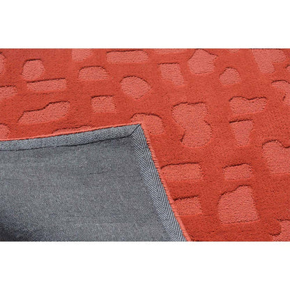 Rugs, (Presto) ICHT1636C5X7, Orange Color Abstract Hand Tufted Wool Carpet- EL15992