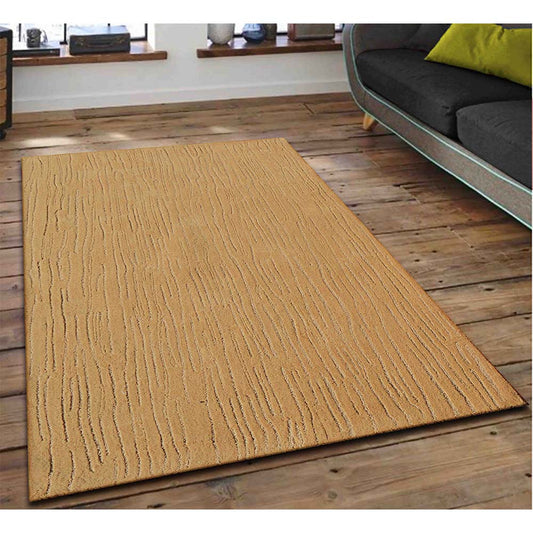 Rugs, (Presto) ICHT1653C4X6, Gold Color Abstract Hand Tufted Wool Carpet- EL15995