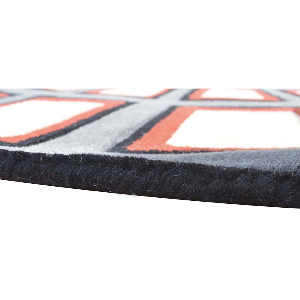 Rugs, (Presto) ICHT1706C6X6, Multicolor Geometric Hand Tufted Round Wool Carpet - EL15997