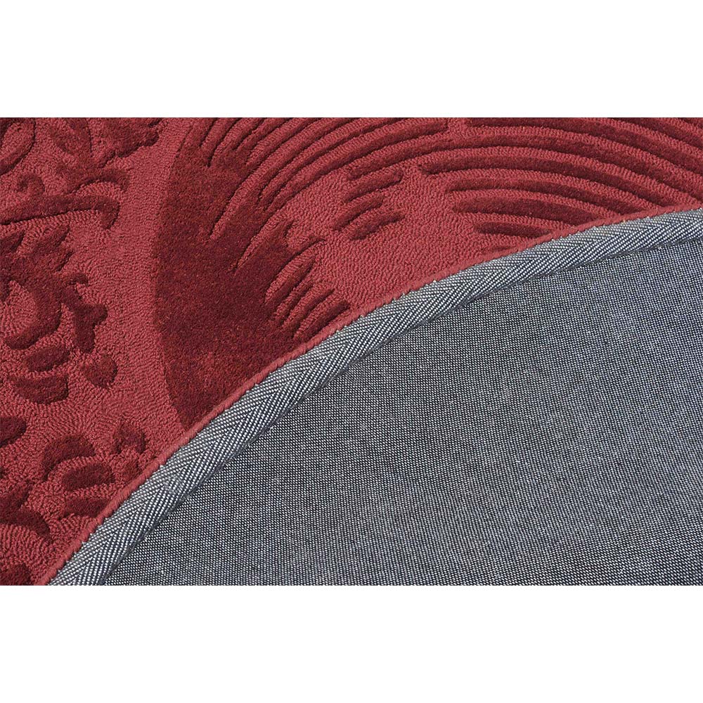 Rugs, (Presto) ICHT1711C6X6, Maroon Color Traditional Hand Tufted Round Wool Carpet - EL15999
