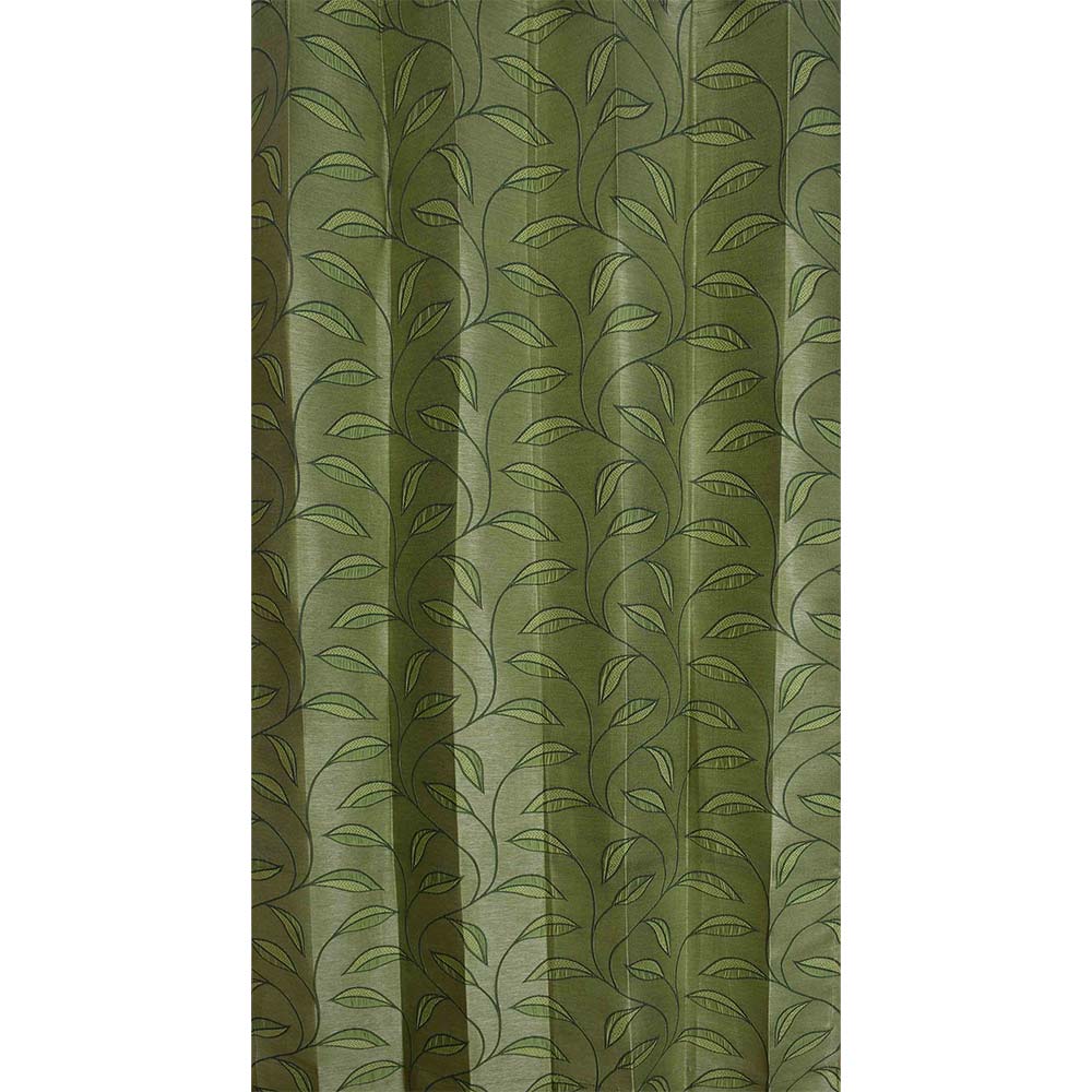 Curtain, (Presto) ICSST428_LD2, Green colour solid Long Door curtain Set of 2, Curtain-EL16051-44X108 inches